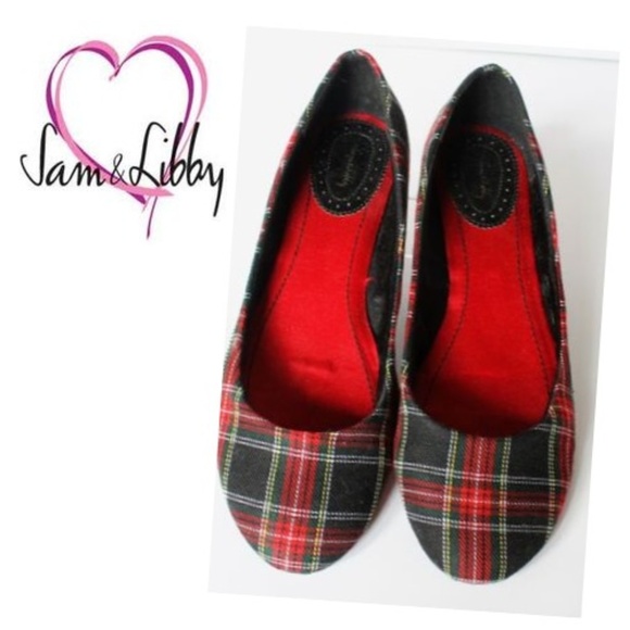 tartan flats shoes